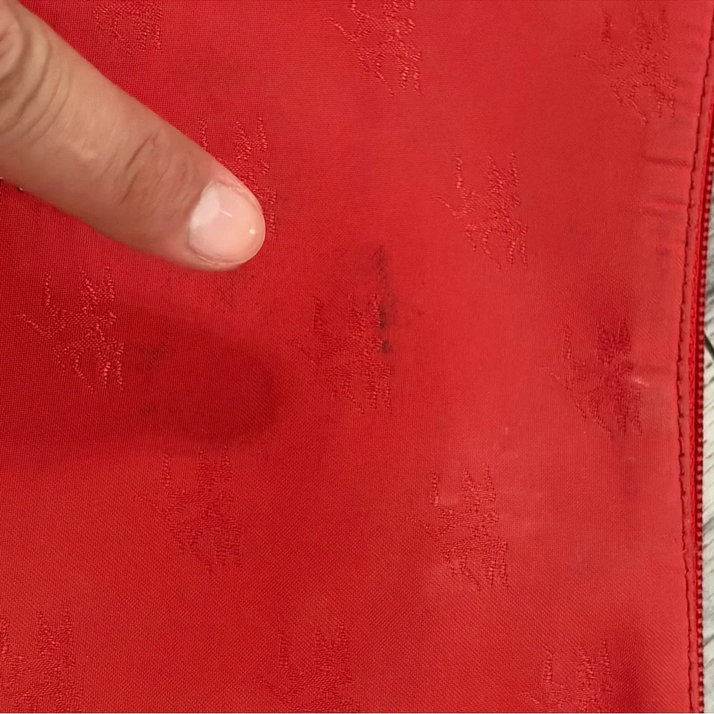 Piero Guidi Red Nylon and Patent Leather Shoulder Bag Made in Italy - Picture 4 of 10